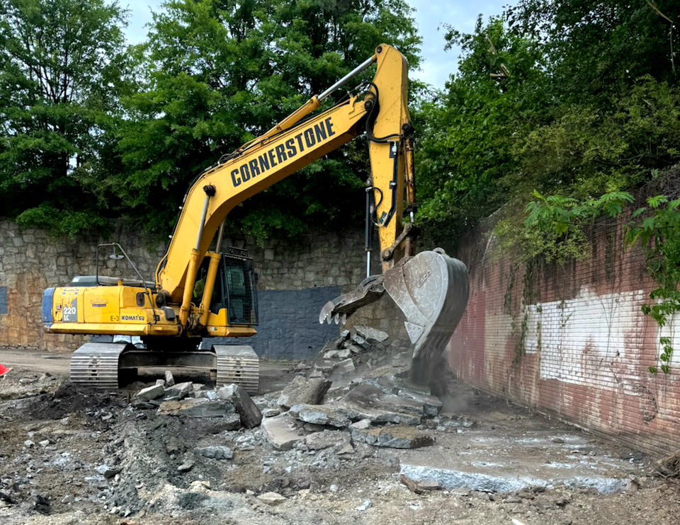 Cornerstone demolishes commercial, industrial, and residential structures, has roll-off dumpsters, and provides concrete crushing, and more! Cornerstone demolishes commercial, industrial, and residential structures, has roll-off dumpsters, and provides concrete crushing, and more!