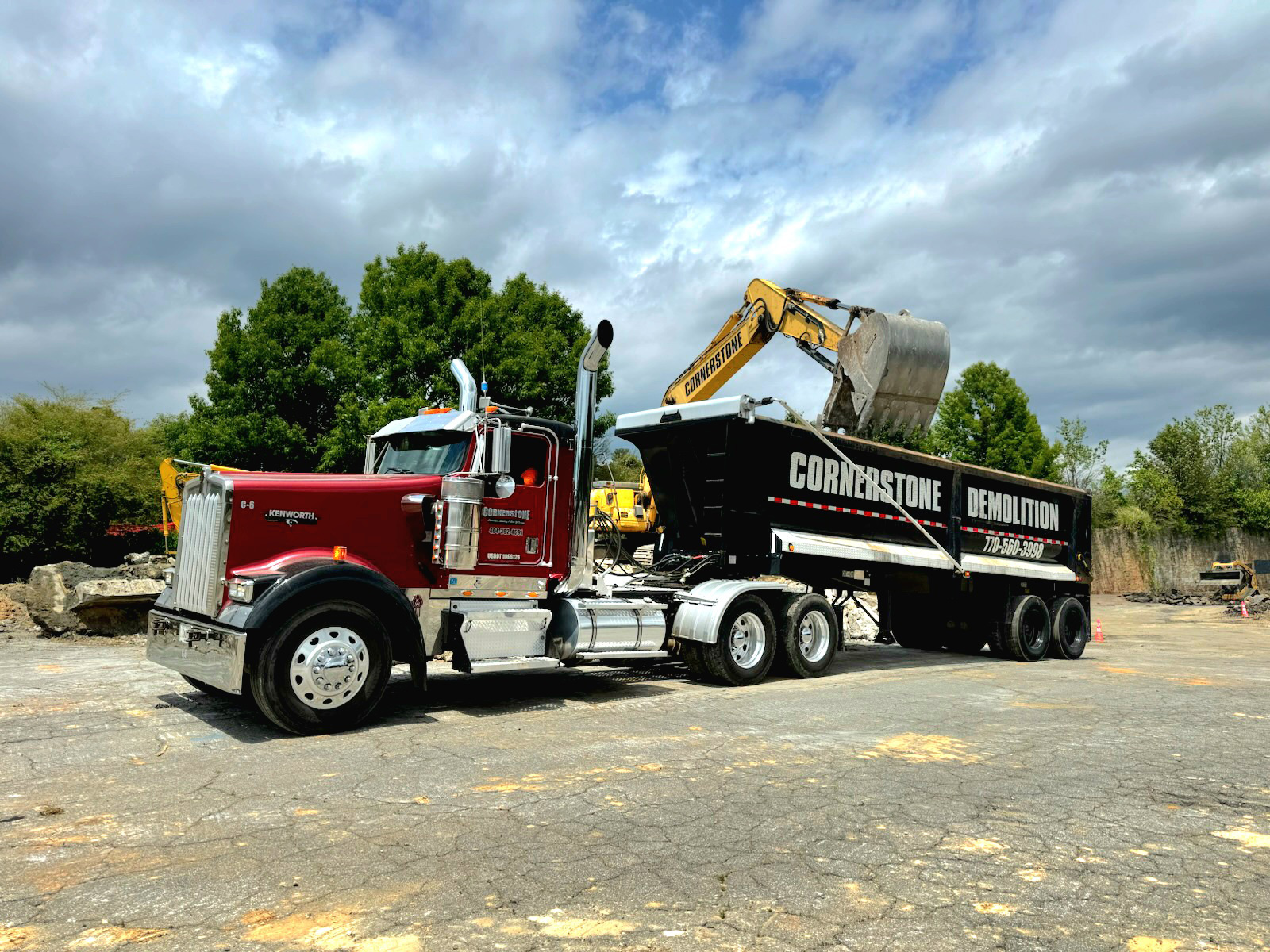 Cornerstone demolishes commercial, industrial, and residential structures, has roll-off dumpsters, and provides concrete crushing, and more!
