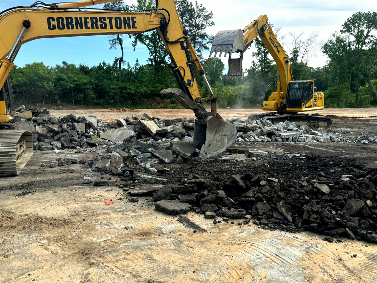 Cornerstone demolishes commercial, industrial, and residential structures, has roll-off dumpsters, and provides concrete crushing, and more! Cornerstone demolishes commercial, industrial, and residential structures, has roll-off dumpsters, and provides concrete crushing, and more!